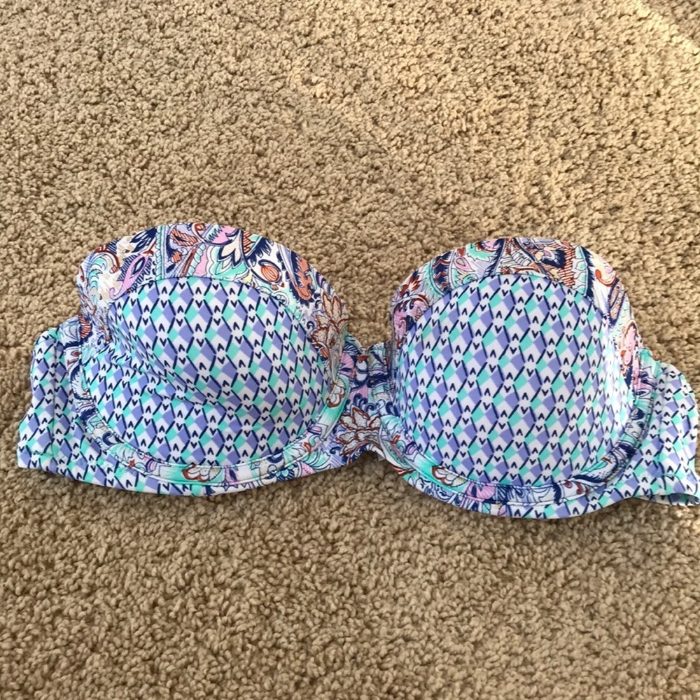 VICTORIA'S ’s SECRET paisley strapless bikini top
